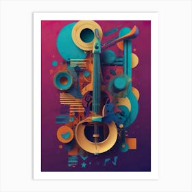 Abstract Music Art Art Print