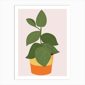 Mid Century Potted Plant Art Print