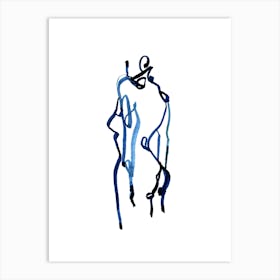 Blue Woman 6 Art Print