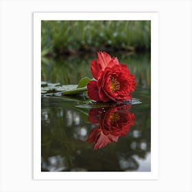 Flower in water 1 Art Print