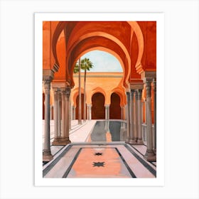 Courtyard Of The Palace Of Morocco Art Print