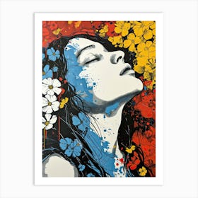 Flower Girl, Pop Art 3 Art Print