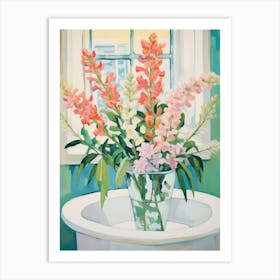 A Vase With Snapdragon, Flower Bouquet 4 Art Print