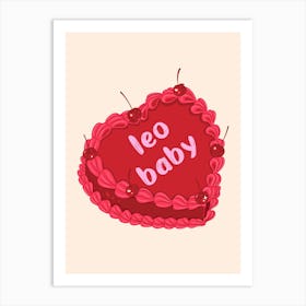 Leo Baby Art Print