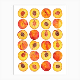 Repeat Pattern Peach Art Print