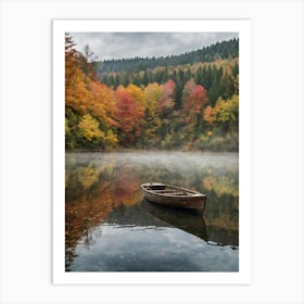 Boat On A Lake 1 Art Print