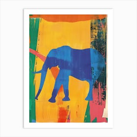 Elephant 4 Cut Out Collage Art Print