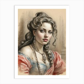 Lady Of The Court Art Print