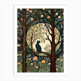 William Morris Cat In The Forest 24 Art Print