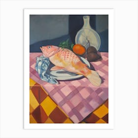 Monkfish 2 Still Life Painting Art Print