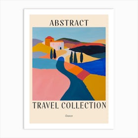 Abstract Travel Collection Poster Greece 2 Art Print