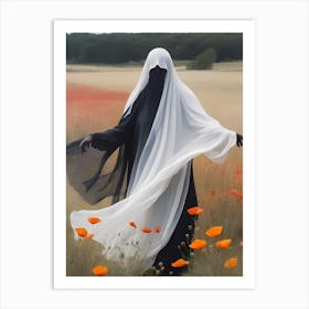 Ghost In The Poppy Fields Painting (30) Art Print