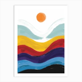 Sunrise Over The Mountains 1 Art Print