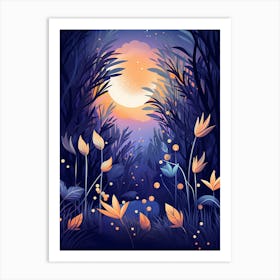 Night In The Forest Art Print