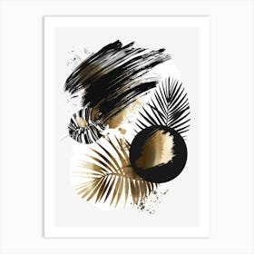 Black And Gold Abstract Painting 6 Art Print