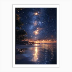 Night Sky With Stars 6 Art Print