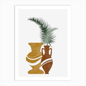 Vases And Palms Art Print