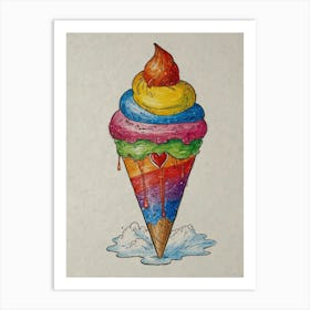 Ice Cream Cone 104 Art Print