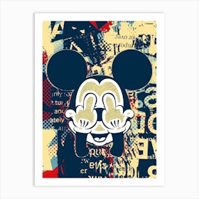 Mickey Mouse Naughty Art Print