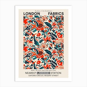 Poster Petals Tango London Fabrics Floral Pattern 1 Art Print