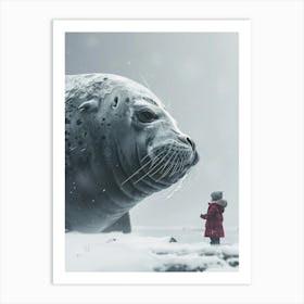 surreal giant seal Art Print