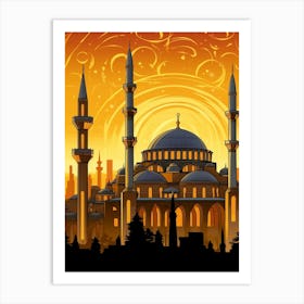 Hagia Sophia Ayasofya Pixel Art 4 Art Print