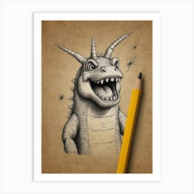 Dragon Illustration Art Print