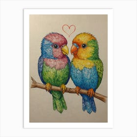 Lovebirds 5 Art Print