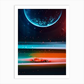 Formula One Speed Space Racing 1 Art Print
