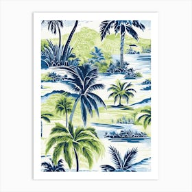 Zanzibar, Tanzania, Inspired Travel Pattern 3 Art Print