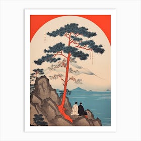 Sado Island, Japan Vintage Travel Art 3 Art Print