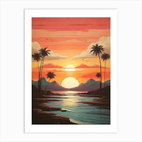 Sunset Print art print Art Print