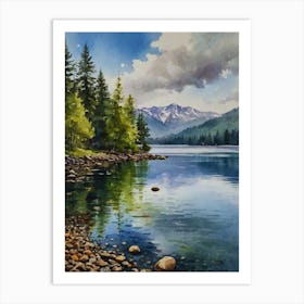 Lake In The Mountains 2 Art Print