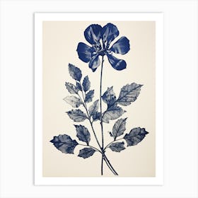 Blue Botanical Bluebonnet 2 Art Print