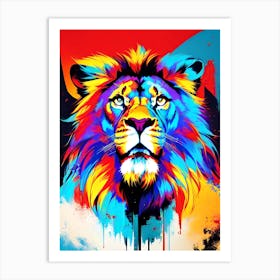 Colorful Lion 2 Art Print