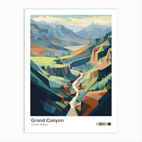 Grand Canyon   Geometric Vector Illustration 1 Poster Art Print