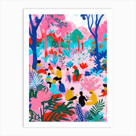 Matisse Inspired, Garden In Bloom, Fauvism Style Art Print