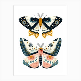 Colourful Insect Illustration Moth 35 Art Print