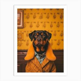 A Rottweiller Dog 2 Art Print