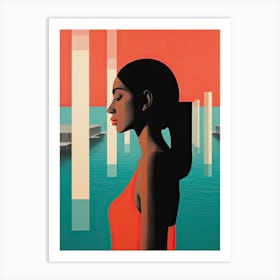 Maldives, Bold Outlines 4 Art Print