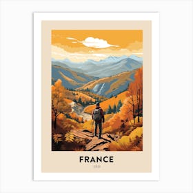 Gr20 France 1 Vintage Hiking Travel Poster Art Print