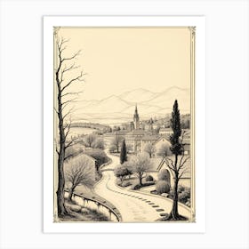 Village In The Mountains 5 Art Print