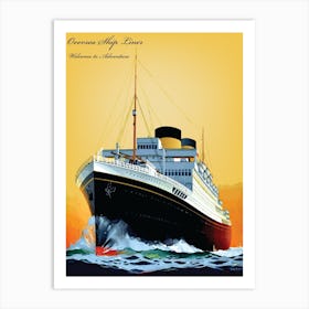 Oversea Steamship Liner Art Print