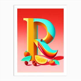 R, Letter, Alphabet Pop Art Matisse Art Print