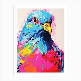 Andy Warhol Style Bird Pigeon 2 Art Print