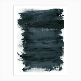 Black Brushstrokes Art Print