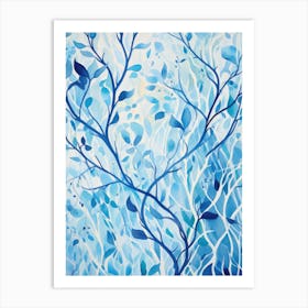 Blue Branches Art Print