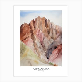 Purmamarca 2 Watercolour Travel Poster Art Print