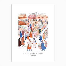 Columbia Road London Gouache Travel Illustration Art Print