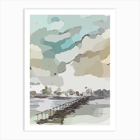 Sketch Of A Pier Art Print